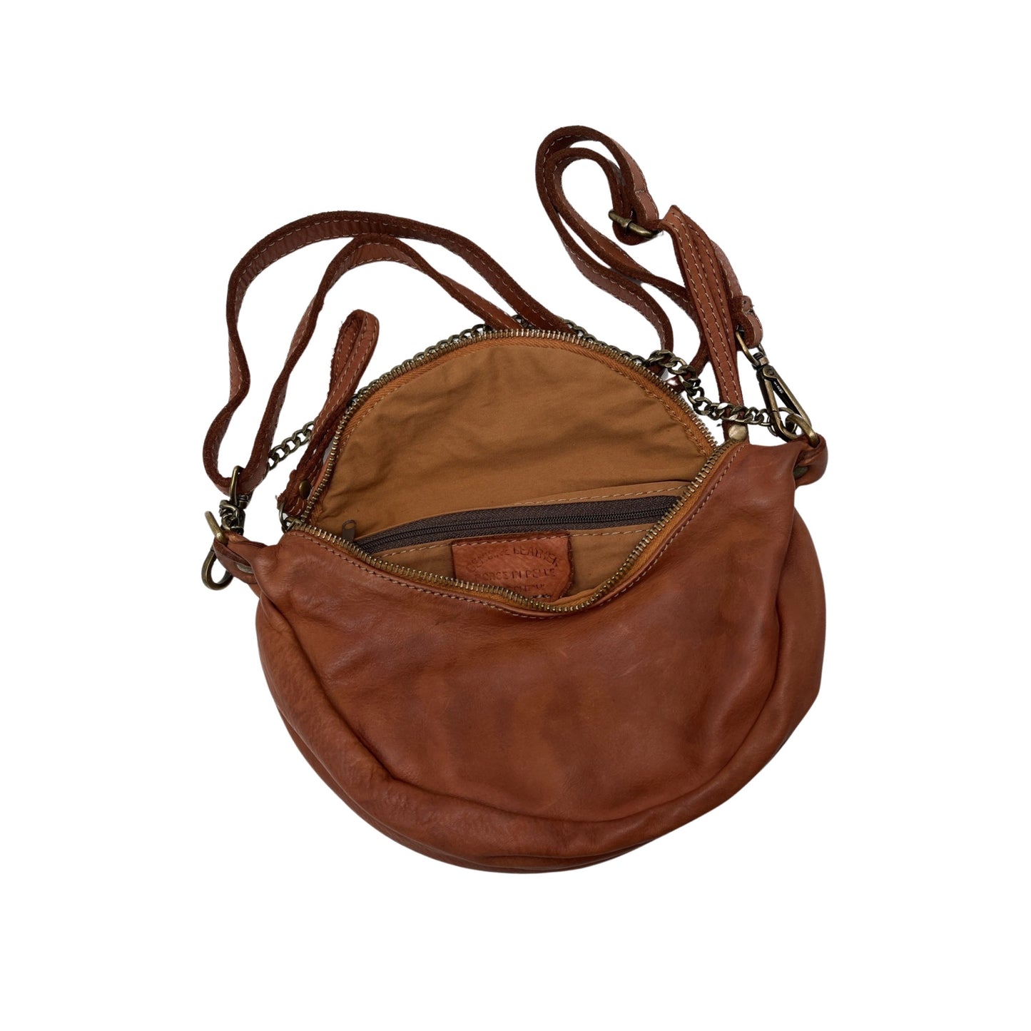 GÜRTELTASCHE LORRAINE CAMEL WASHED LEDER