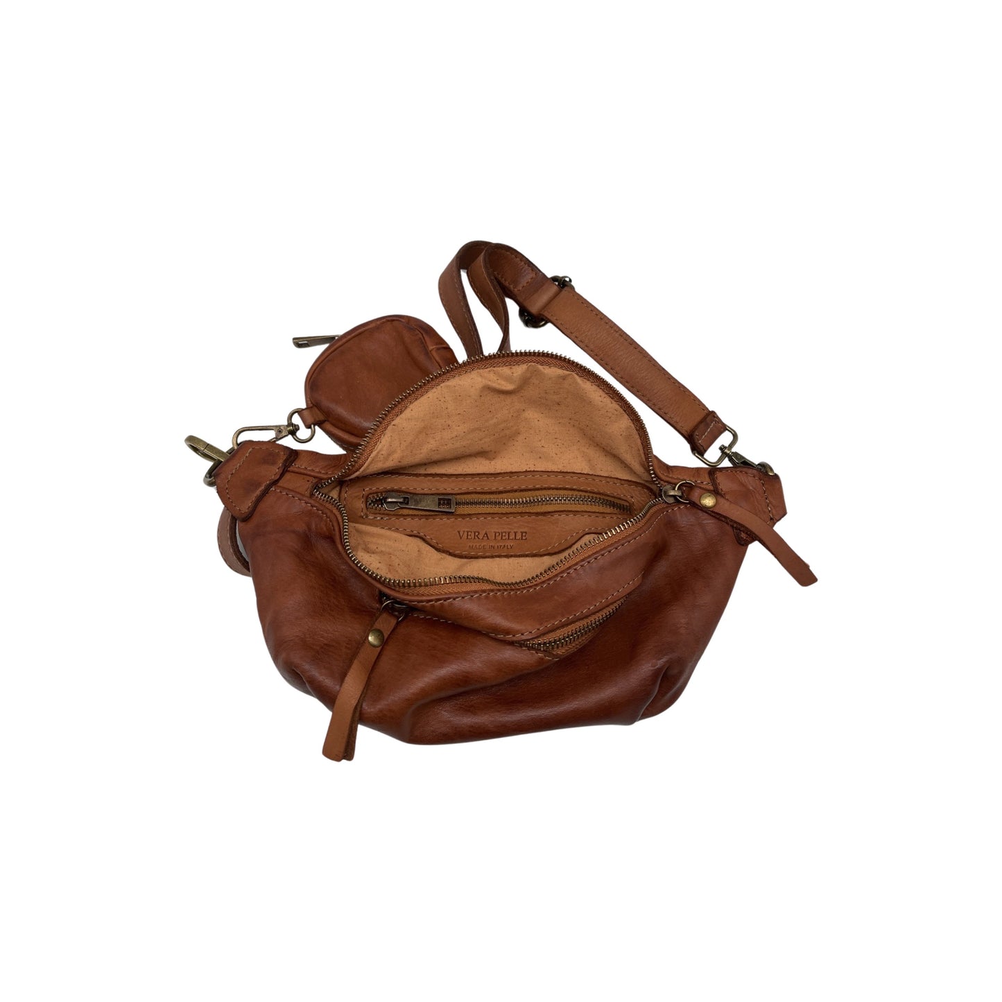 GIULIA S GÜRTELTASCHE AUS GEWASCHTEM KAMELLEDER