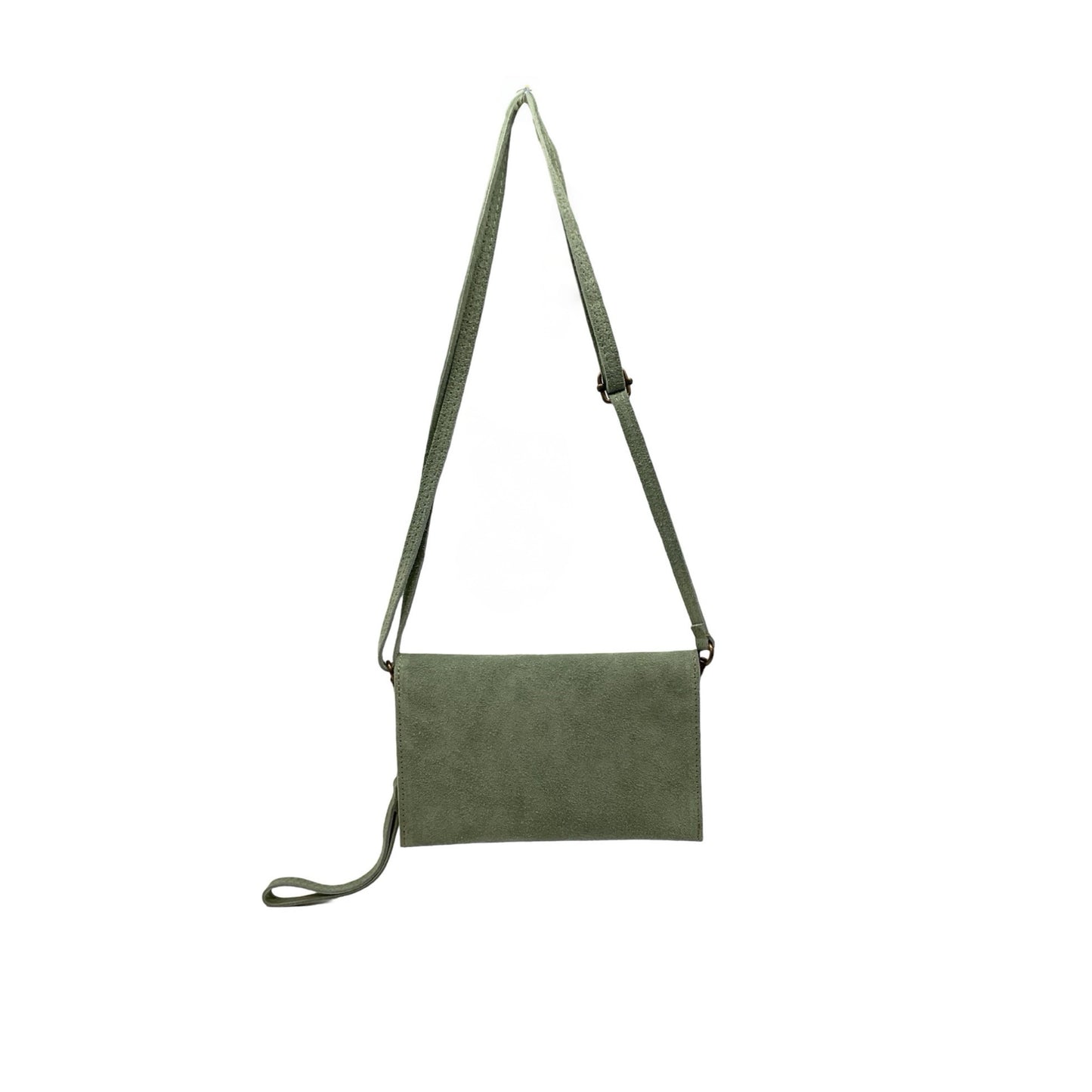 POCHETTE CLOUTE CUIR SUEDE