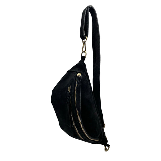 SAC BANANE CUIR DAIM MM
