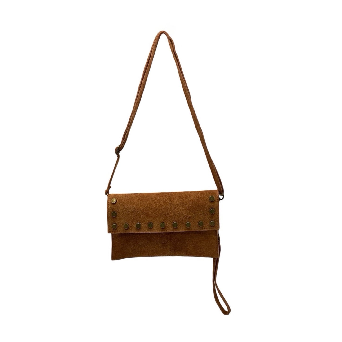 POCHETTE CLOUTE CUIR SUEDE