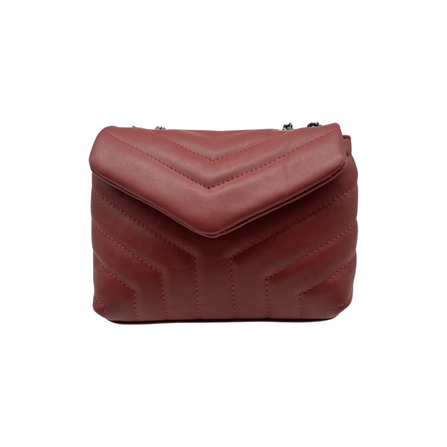 SAC CUIR MATELASSE DIANE ROUGE