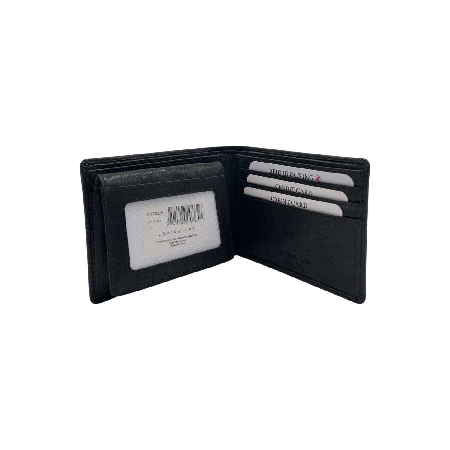 PORTE FEUILLE CUIR SAUVAGE MATHIEU NOIR