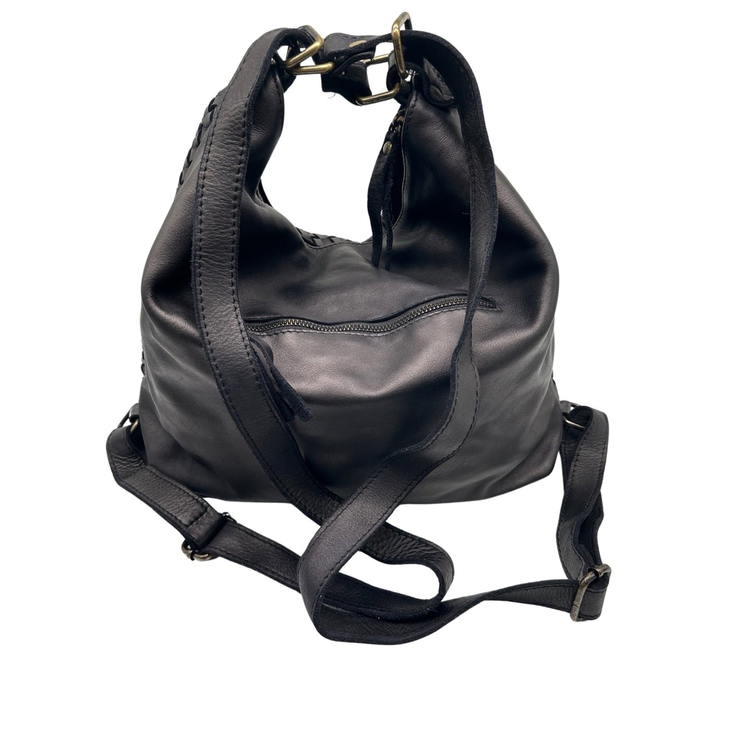 RUCKSACK AUS GEWASCHTEM NOEMIE-LEDER