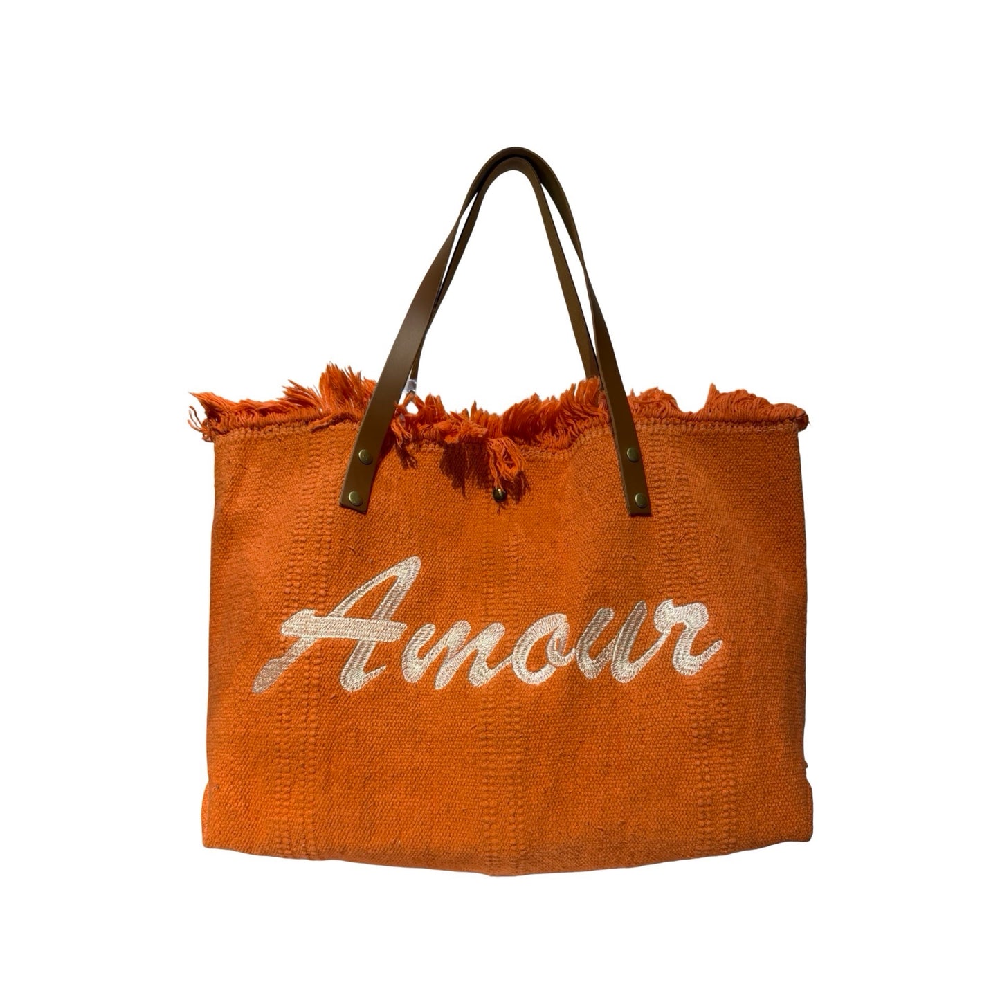 SAC COTTON GARNI CUIR AMOUR
