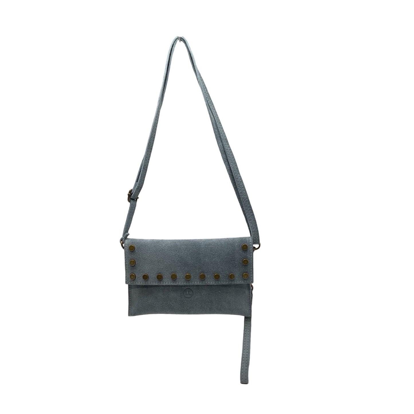 POCHETTE CLOUTE CUIR SUEDE