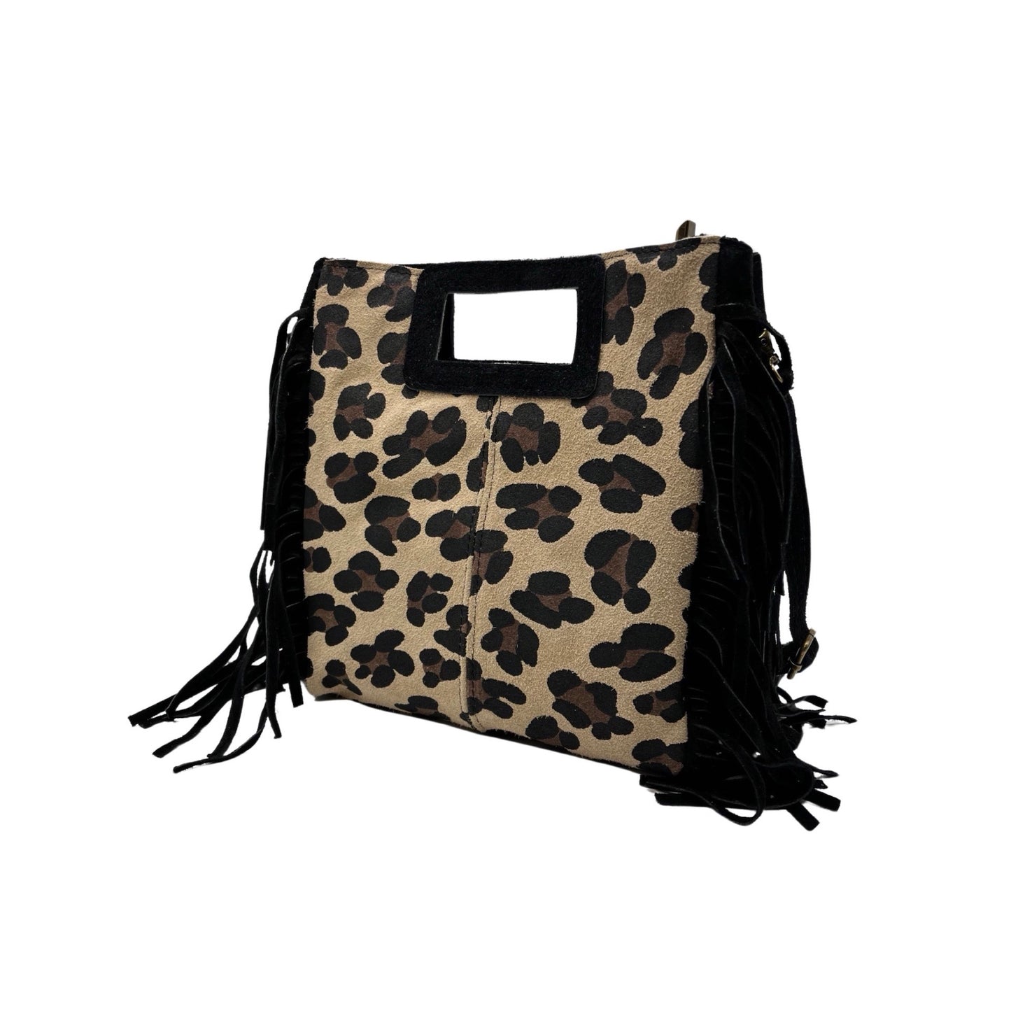 SAC CUIR DAIM MARION LEOPARD