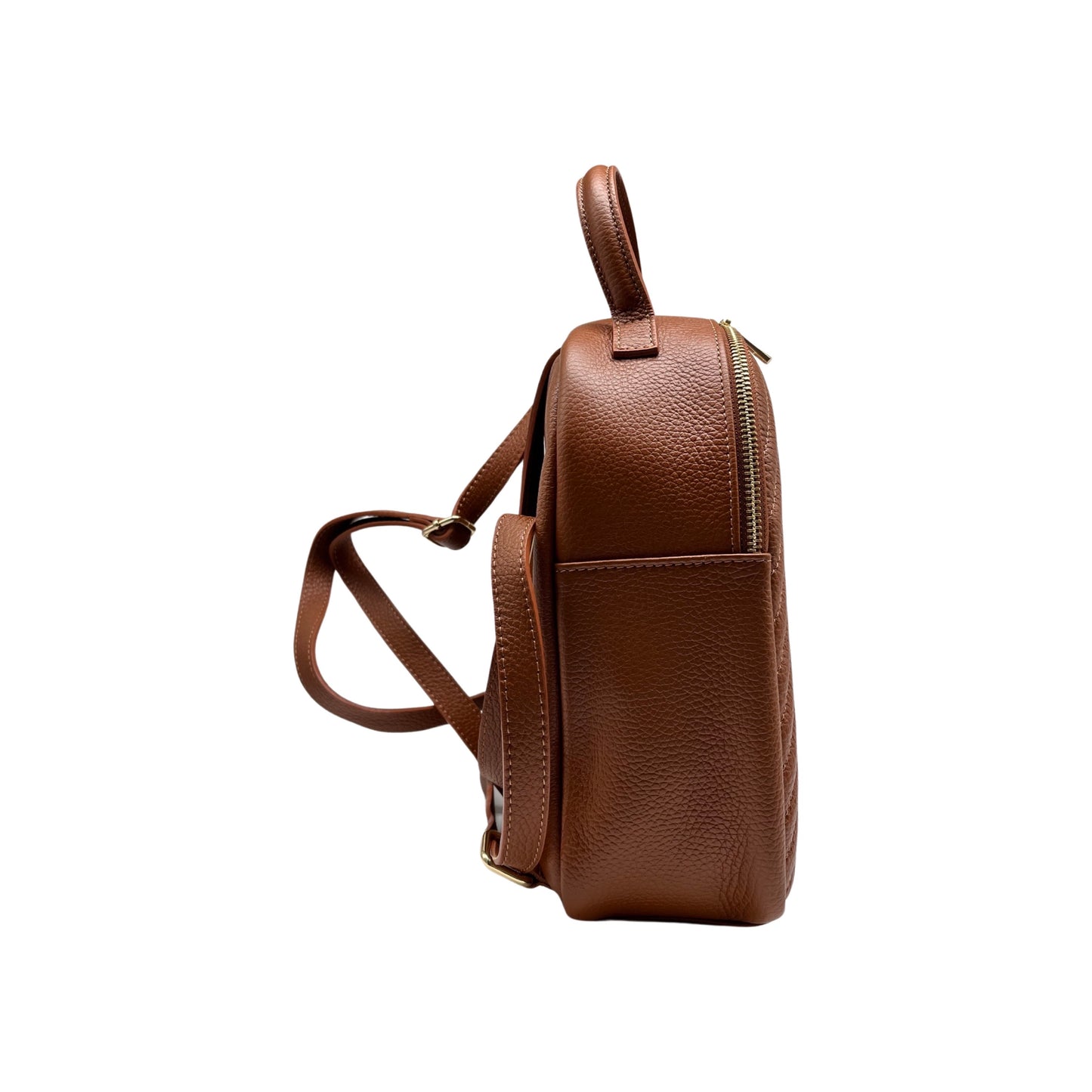 VALERIE CAMEL-RUCKSACK AUS genarbtem Leder
