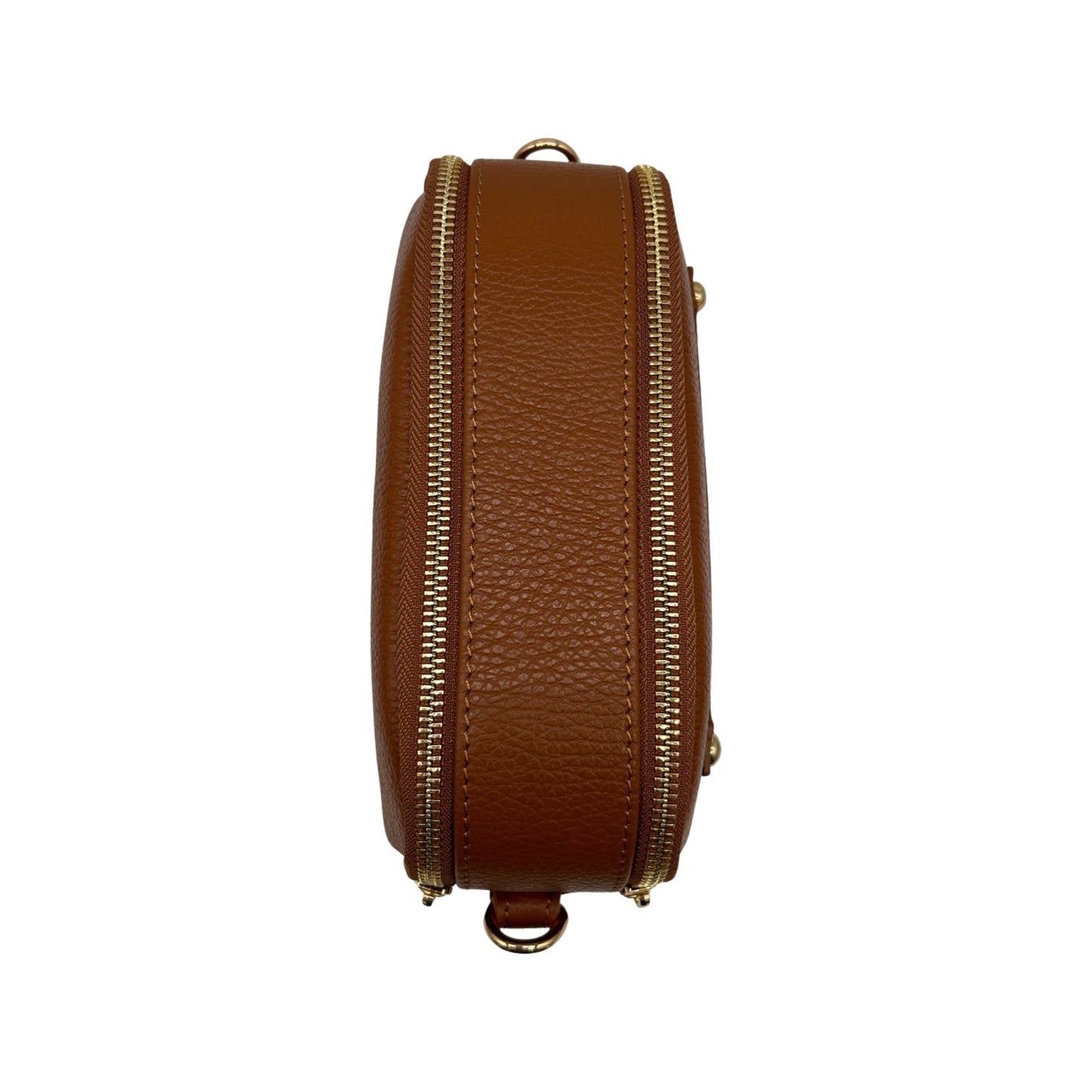 Umhängetasche LEDA aus genarbtem Leder, Kamel