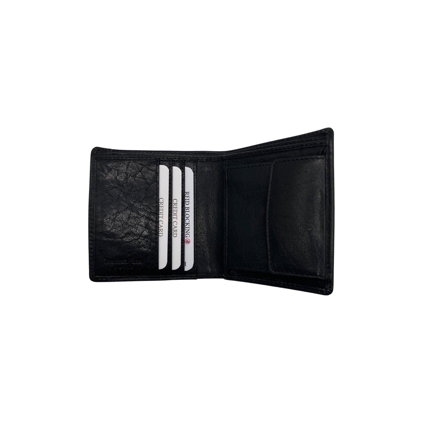 PORTE FEUILLE CUIR SAUVAGE FELIX NOIR