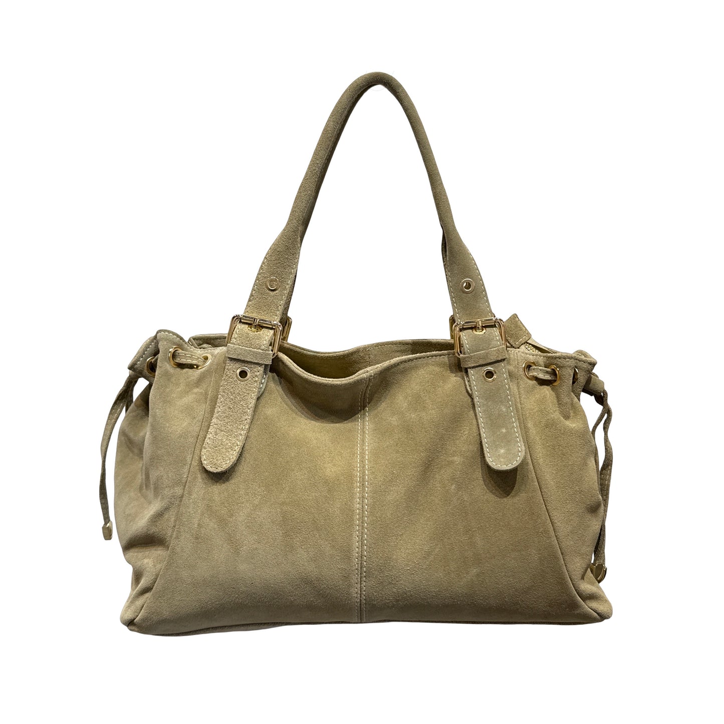 SAC CUIR SUEDE LACET LARGE