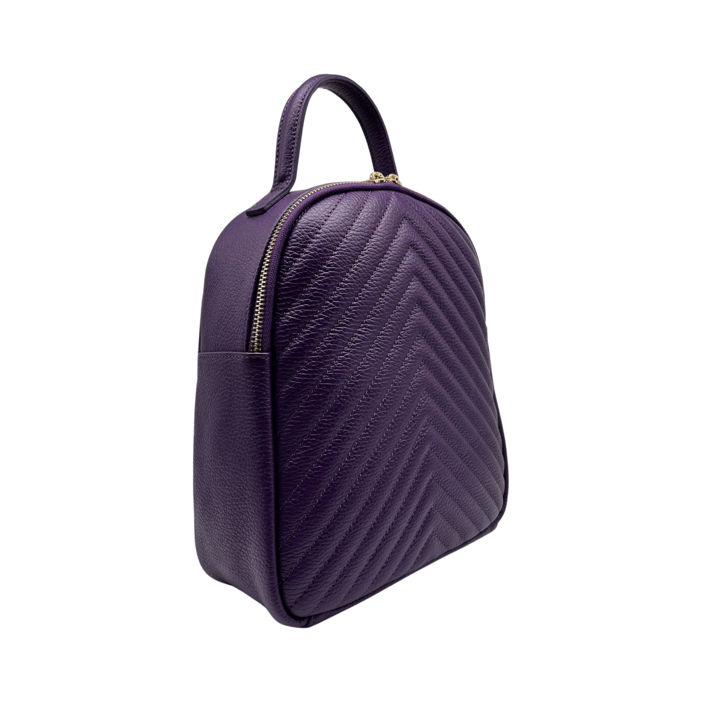 VALERIE LILA RUCKSACK AUS genarbtem Leder