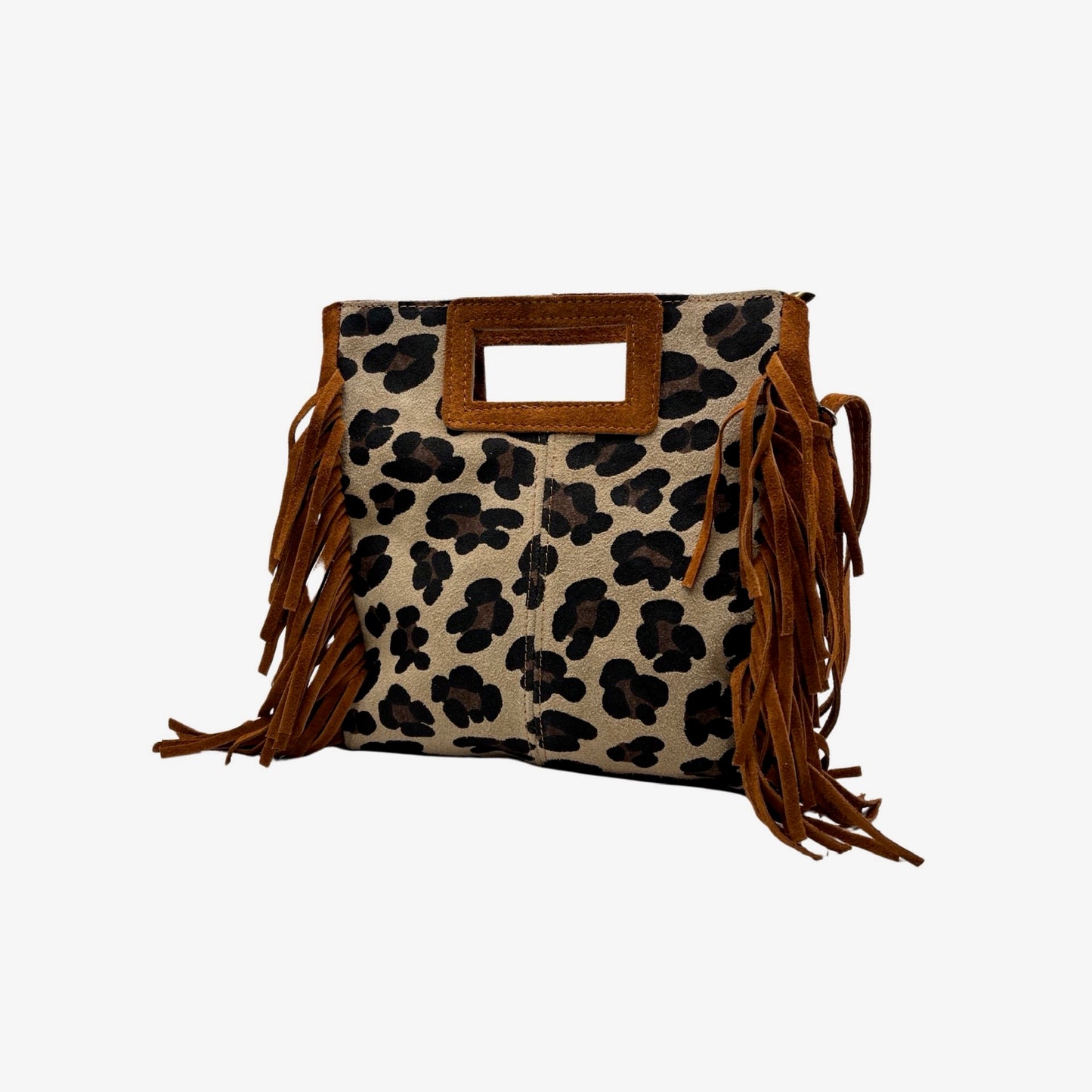SAC CUIR DAIM MARION LEOPARD