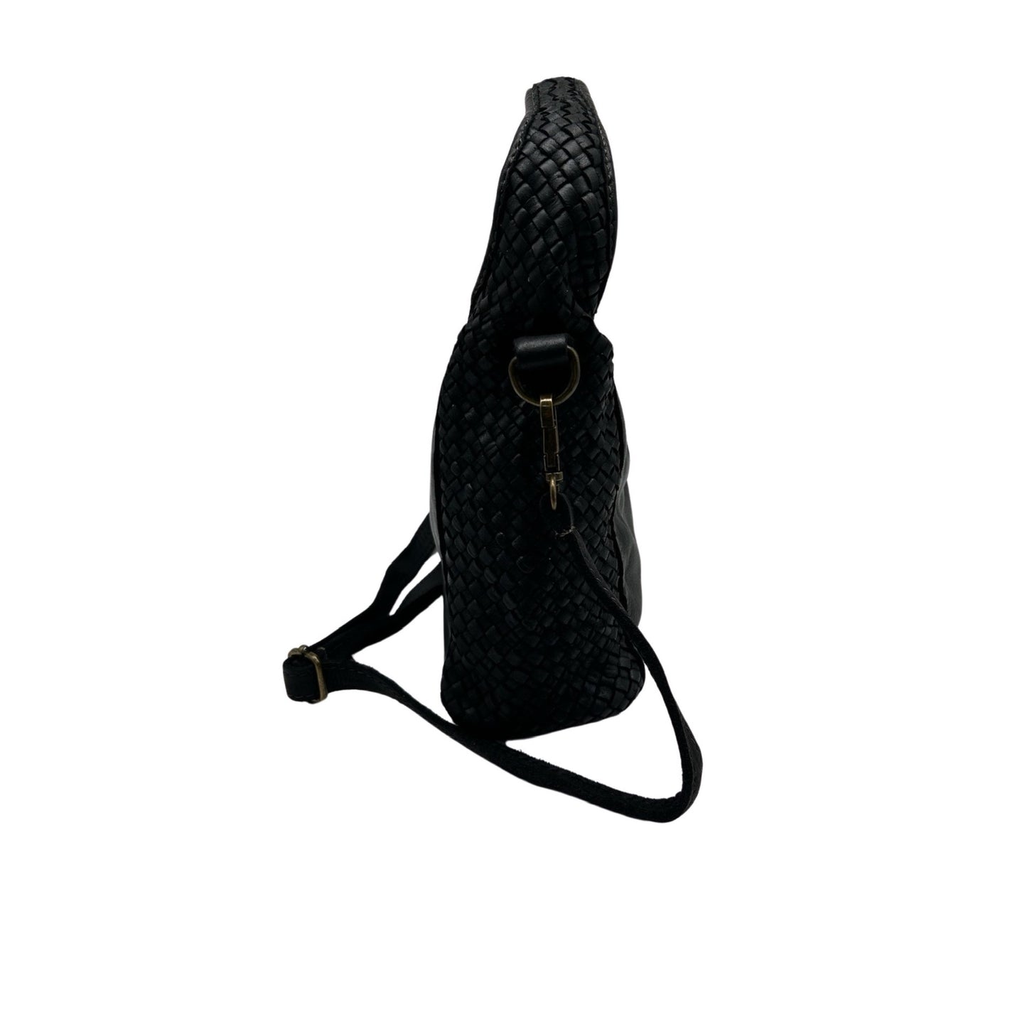 SAC A MAIN TRESSE COTE CUIR WASHED BLANCA