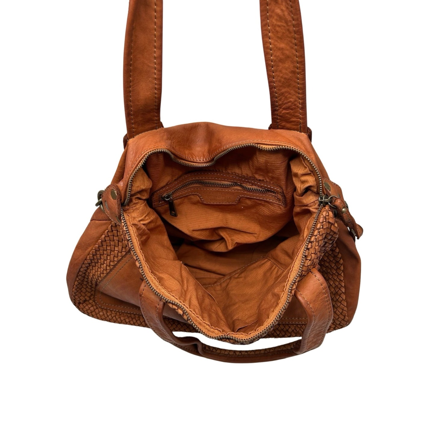GRAND SAC EPAULE 2 POCHE CUIR WASHED TAMARA