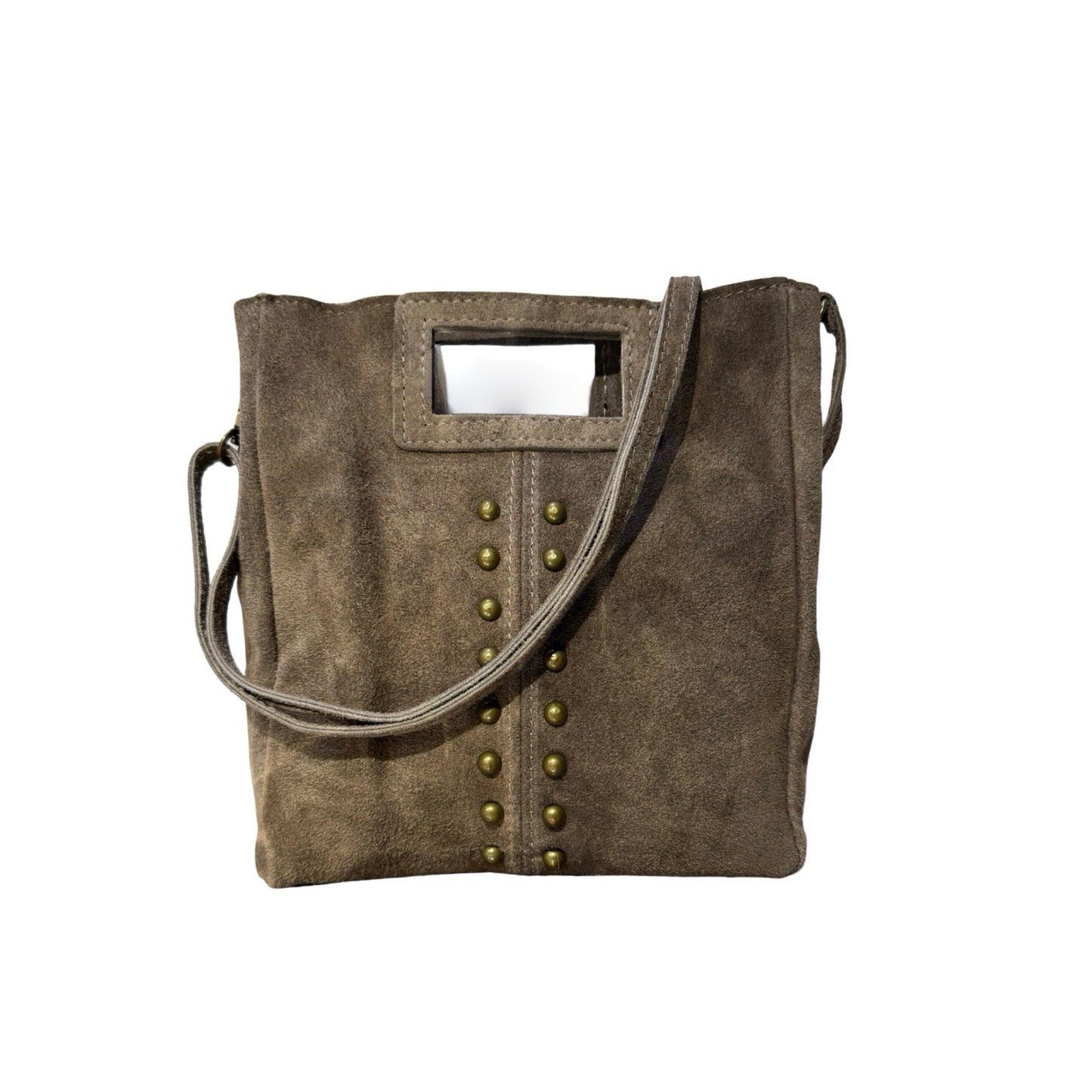 SAC CUIR DAIM MARION SIMPLE CLOUTÉ