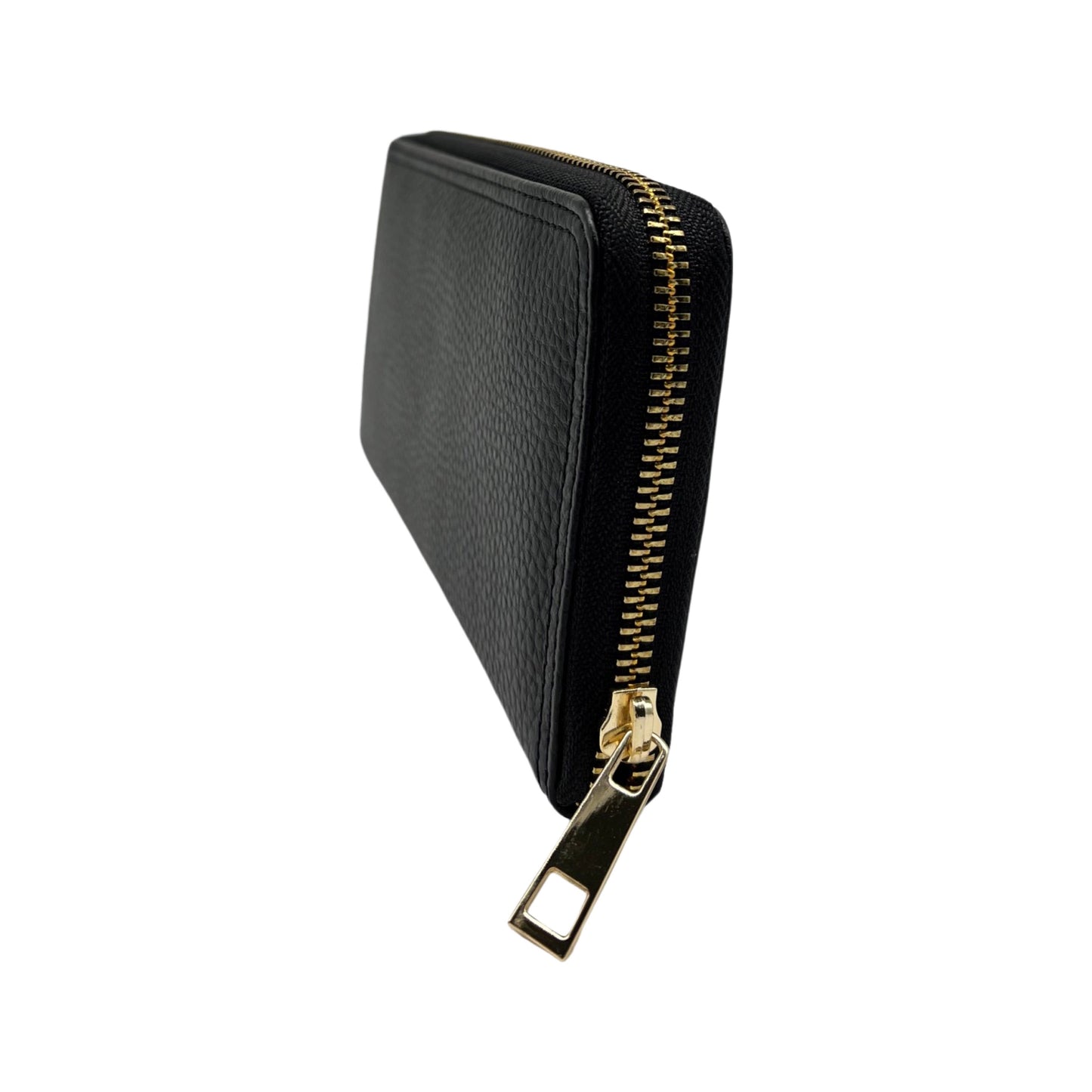 GRAND PORTE FEUILLE CUIR CIRE LUCIANA NOIR