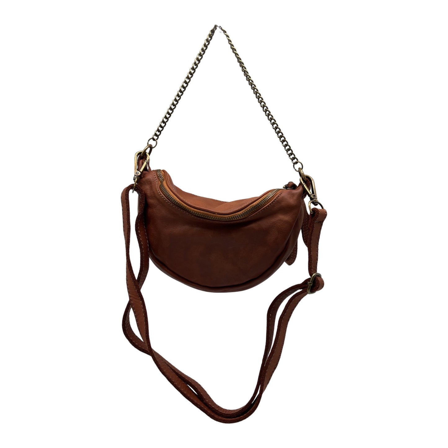 GÜRTELTASCHE LORRAINE CAMEL WASHED LEDER