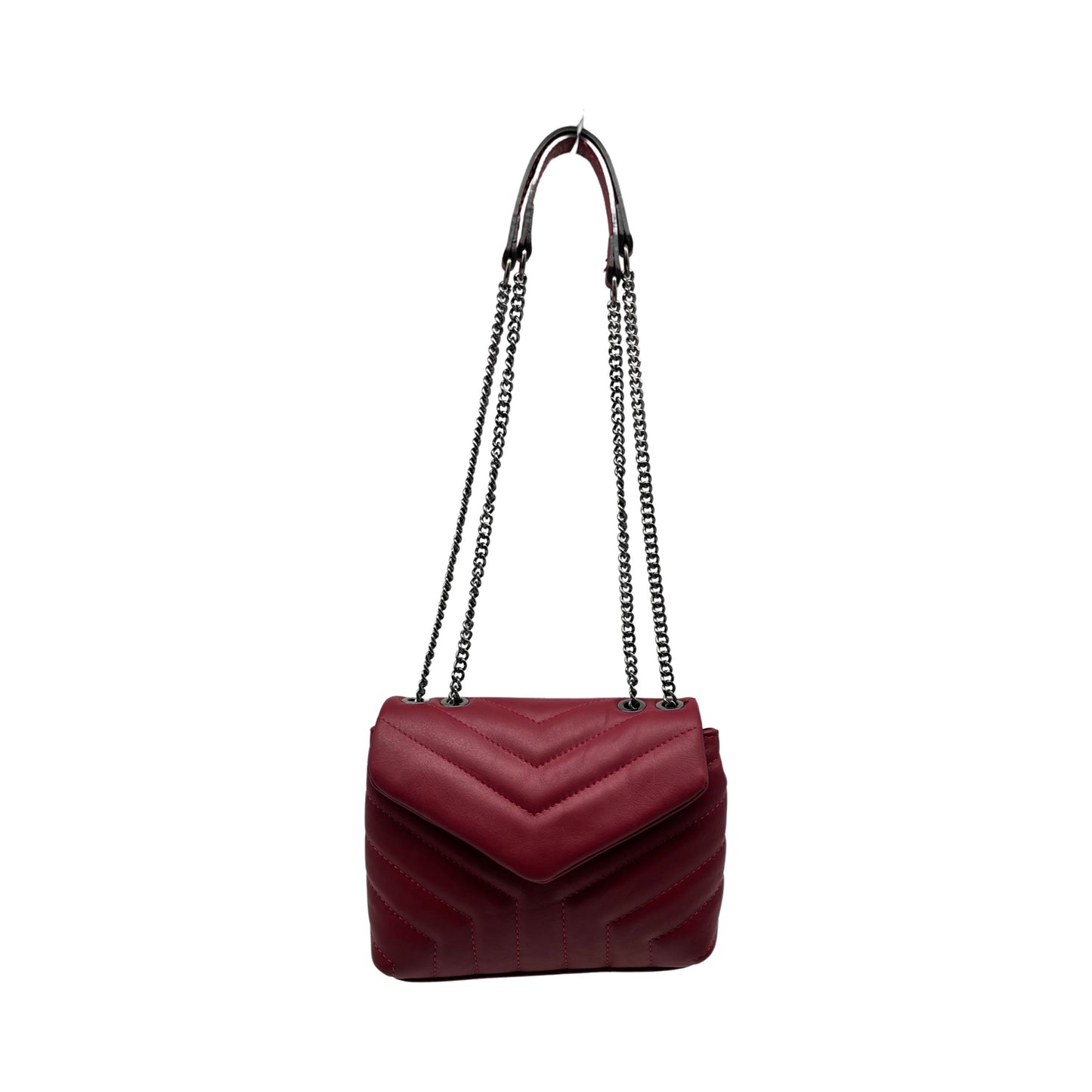 SAC CUIR MATELASSE DIANE ROUGE
