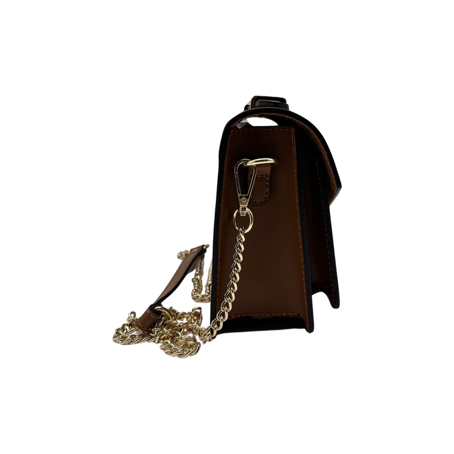 SAC BANDOULIERE CUIR LISSE CARLA CAMEL