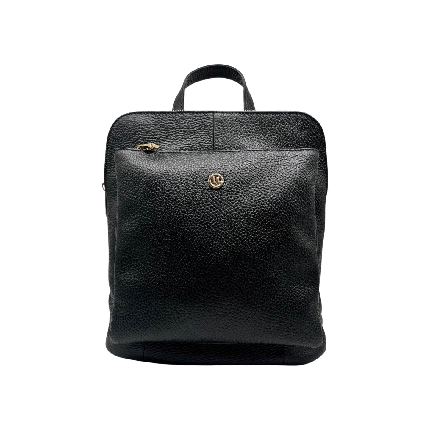 RUCKSACK CRISTINA AUS genarbtem Leder SCHWARZ