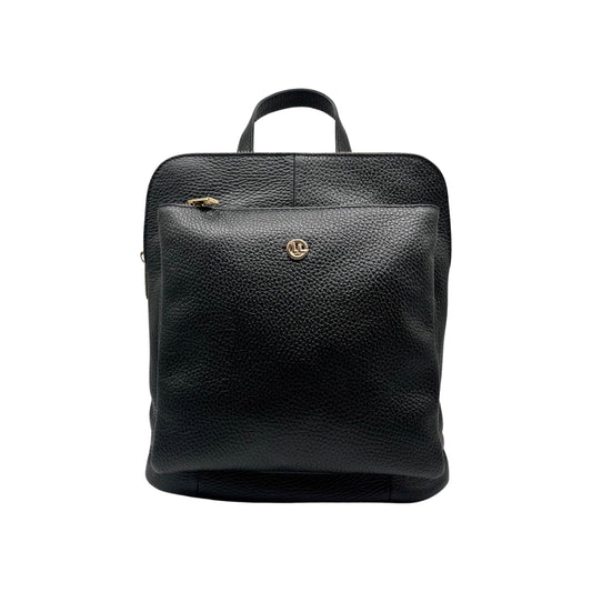 RUCKSACK CRISTINA AUS genarbtem Leder SCHWARZ