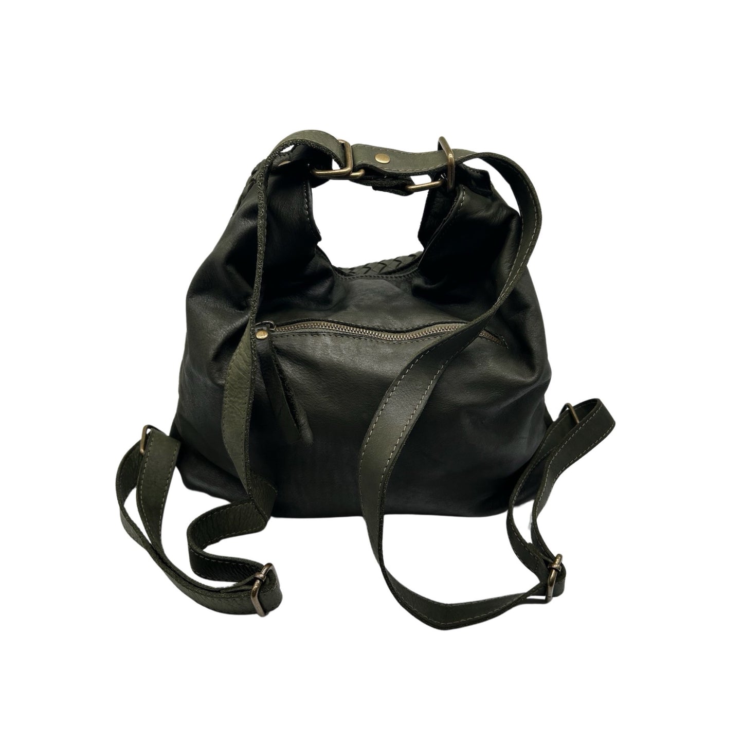 RUCKSACK AUS GEWASCHTEM NOEMIE-LEDER