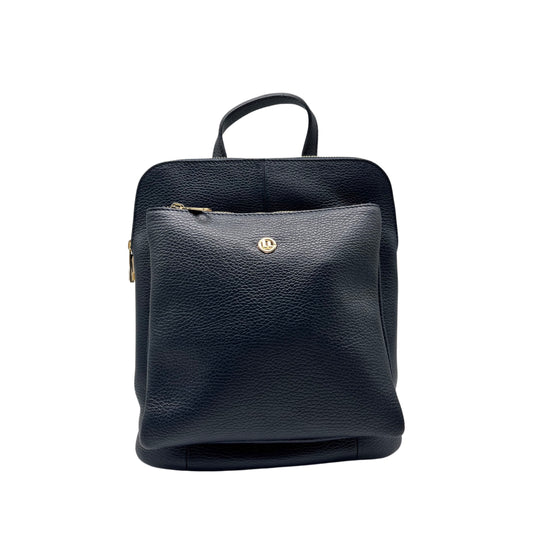 CRISTINA BLAUER RUCKSACK AUS genarbtem Leder