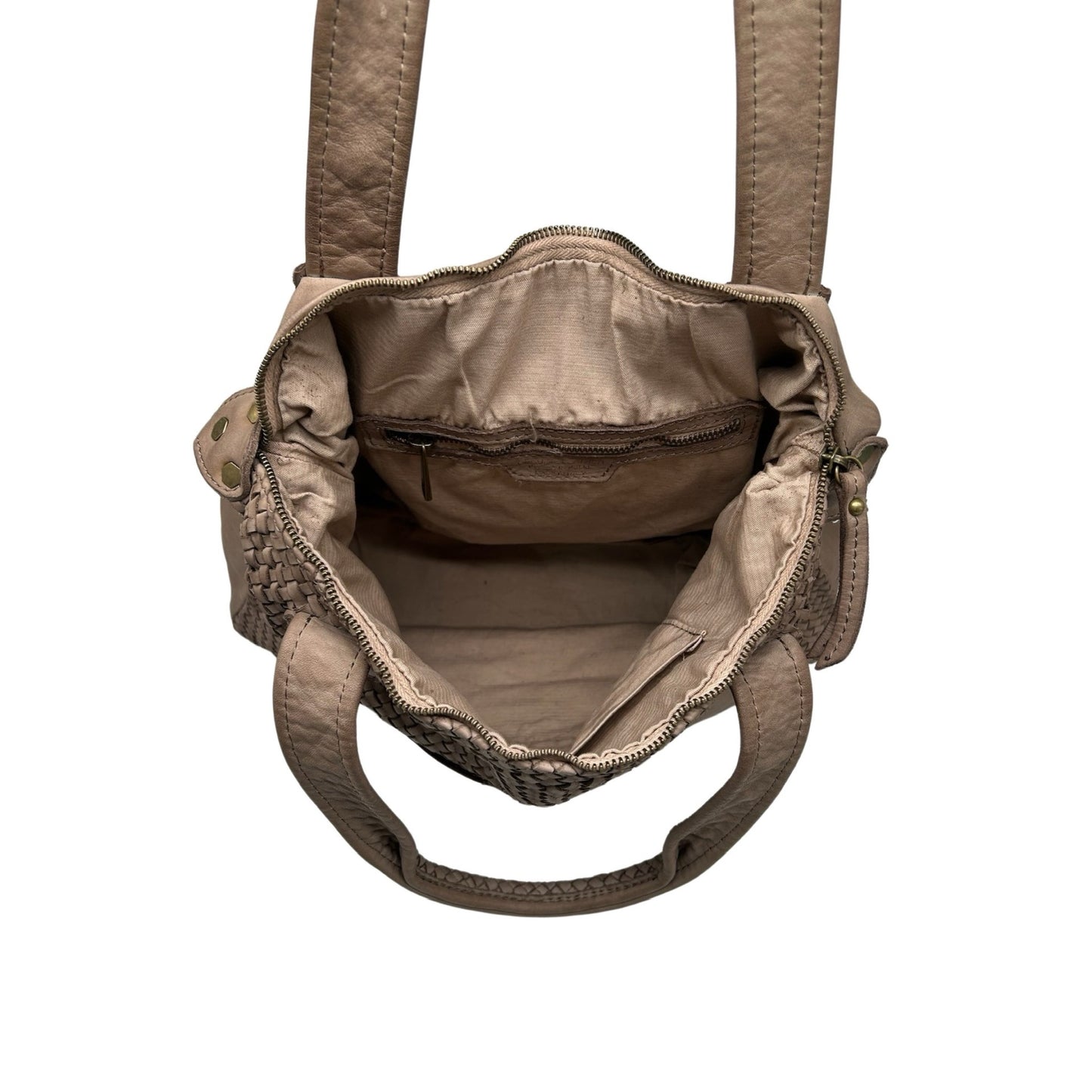 GRAND SAC EPAULE 2 POCHE CUIR WASHED TAMARA
