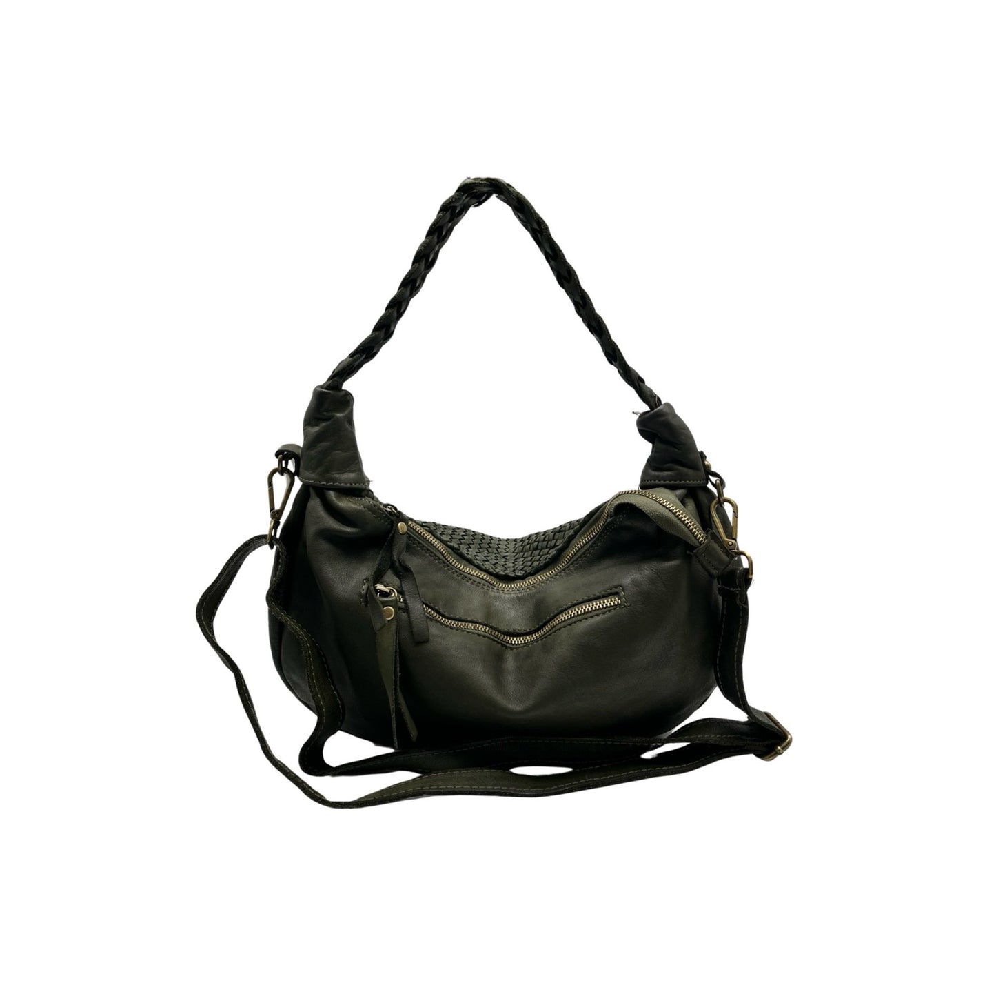 ALICE WASHED LEATHER SHOULDER BAG
