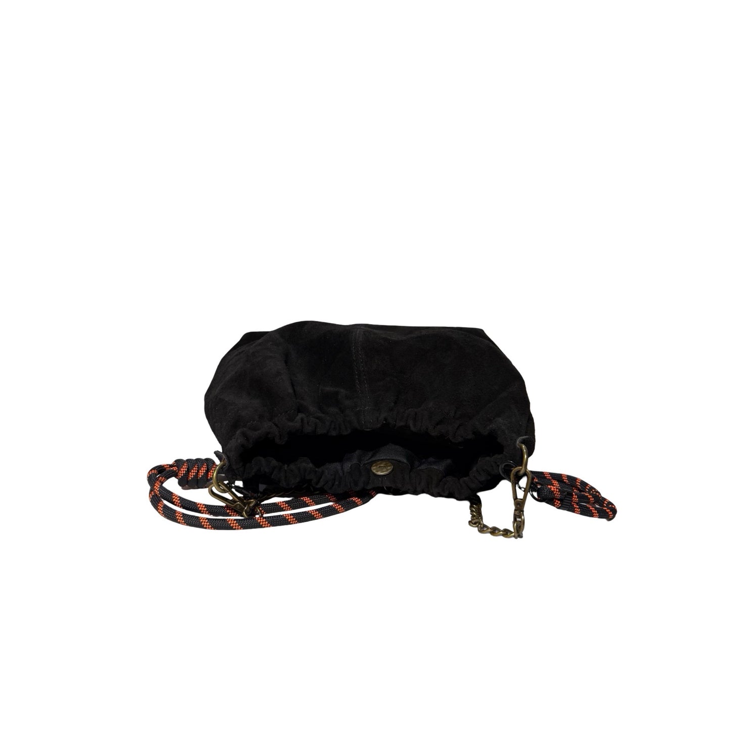 SAC BANDOULIERE CUIR SUEDE PLISSA LARGE