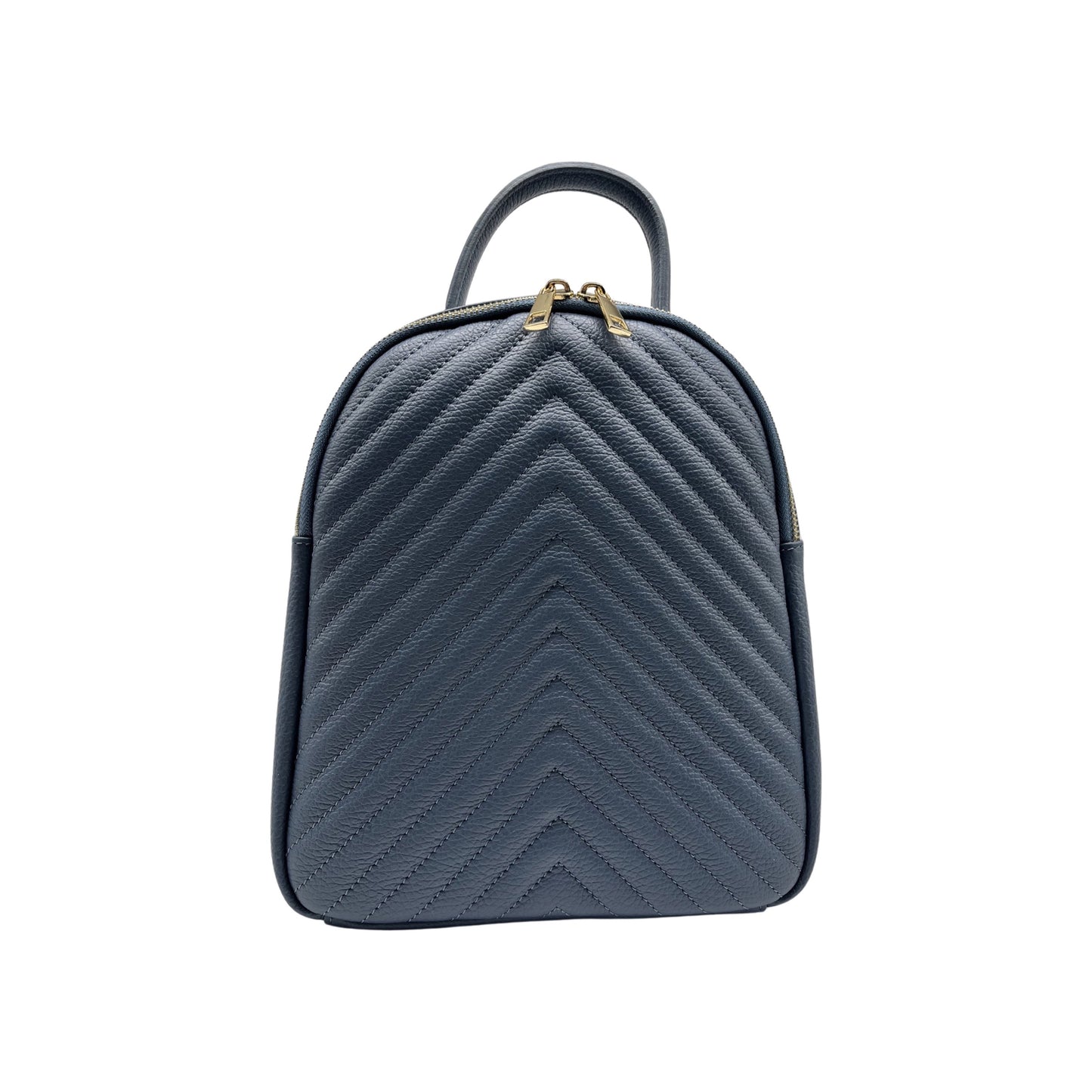 VALERIE BLAUER RUCKSACK AUS genarbtem Leder