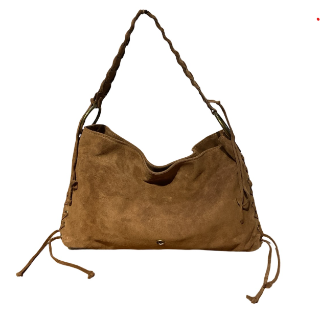 SAC CUIR SUEDE LACEL