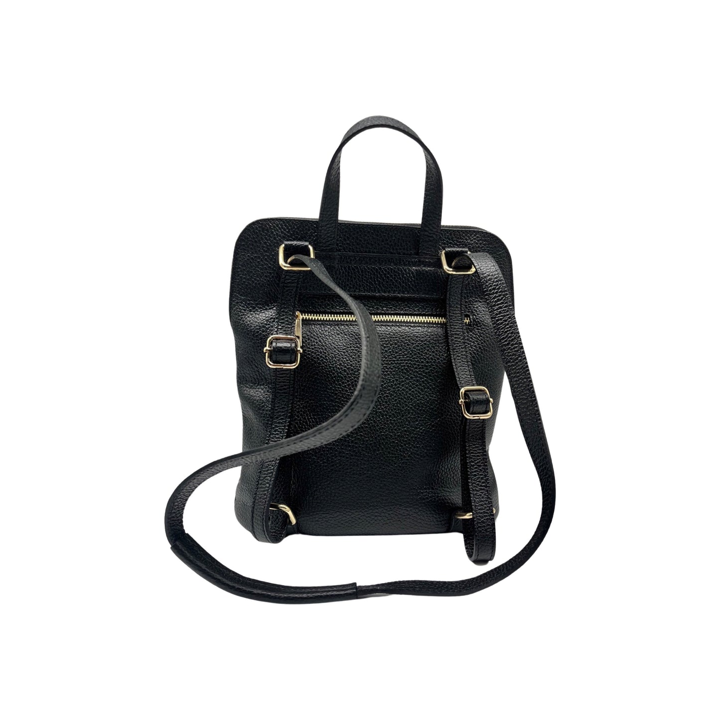 RUCKSACK CRISTINA AUS genarbtem Leder SCHWARZ