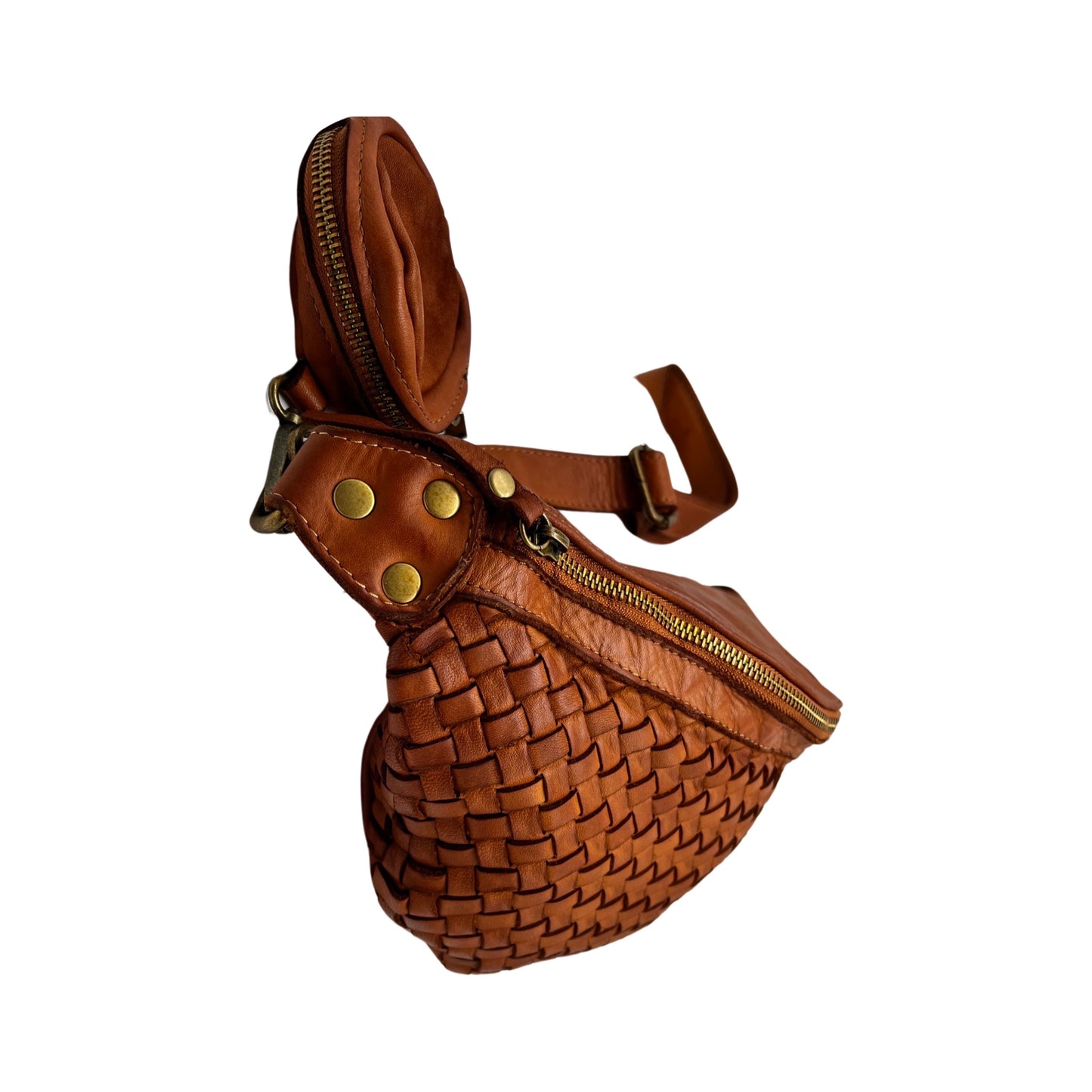 GÜRTELTASCHE AUS GEWASCHTEM AMBRA-KAMELEDER