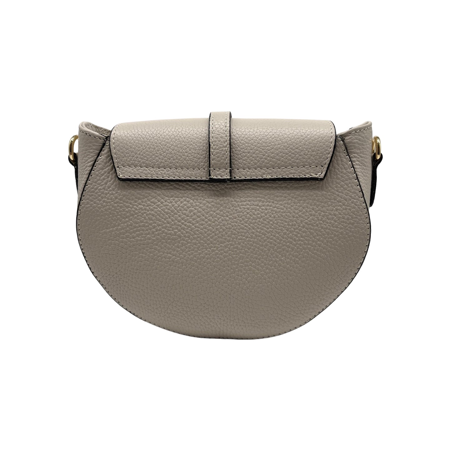 Umhängetasche Madelena aus beigem genarbtem Leder