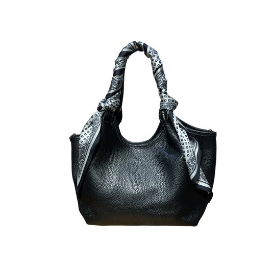 SAC OLGA CUIR GRAINÉ MÉDIUM FOULARD