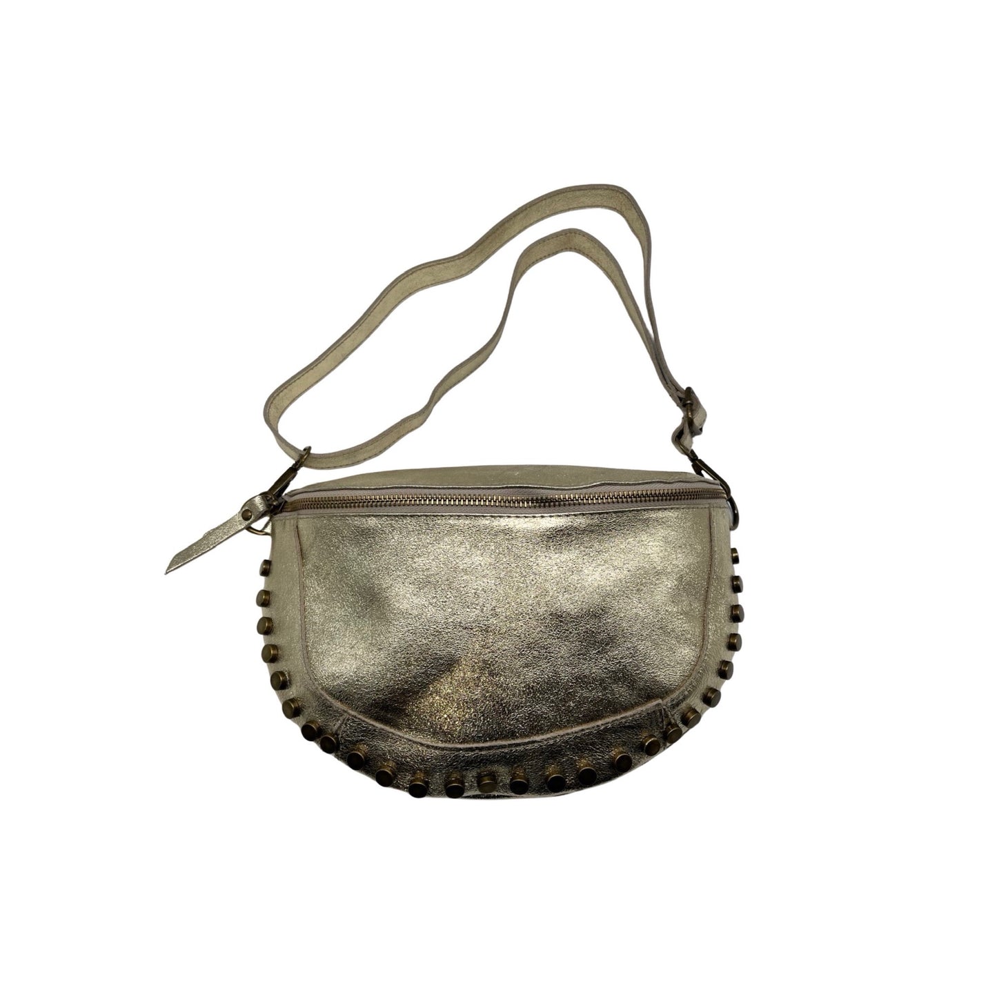 SAC BANANE CUIR IRISE CLOUTE