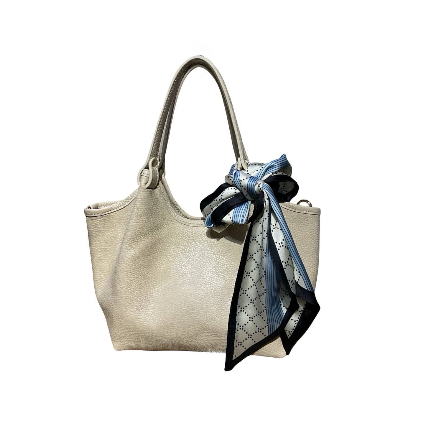 SAC OLGA CUIR GRAINÉ MÉDIUM FOULARD