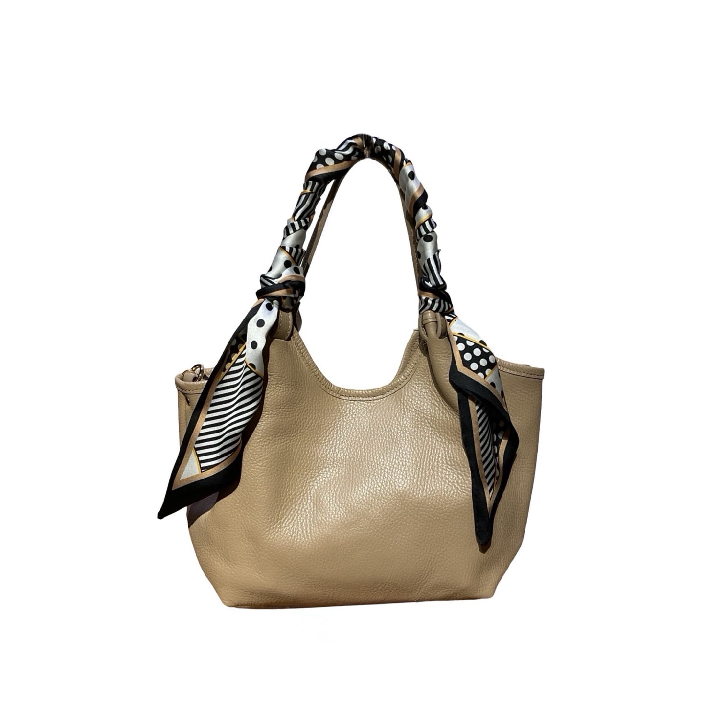 SAC OLGA CUIR GRAINÉ MÉDIUM FOULARD
