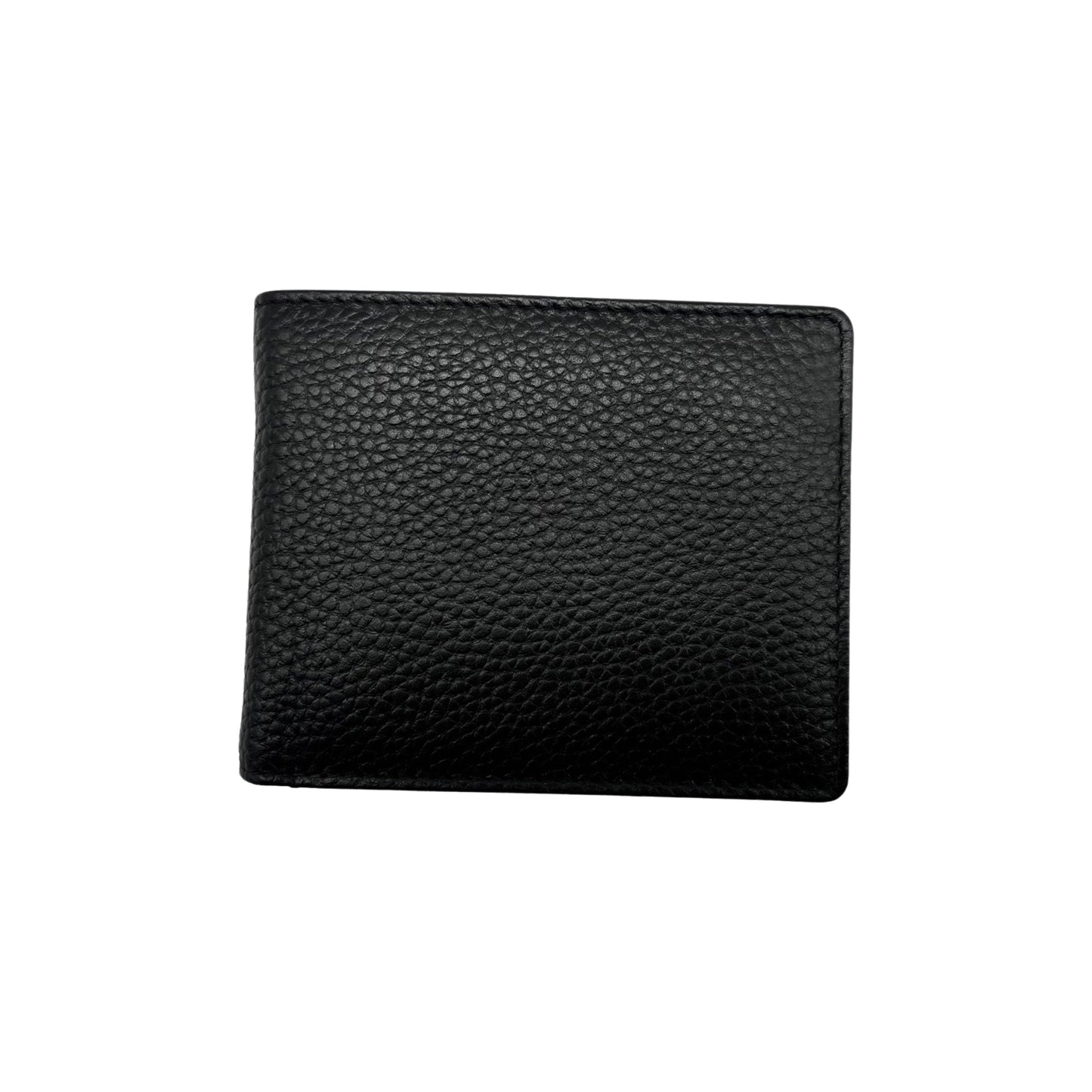 PORTE FEUILLE CUIR GRAINE THEO NOIR