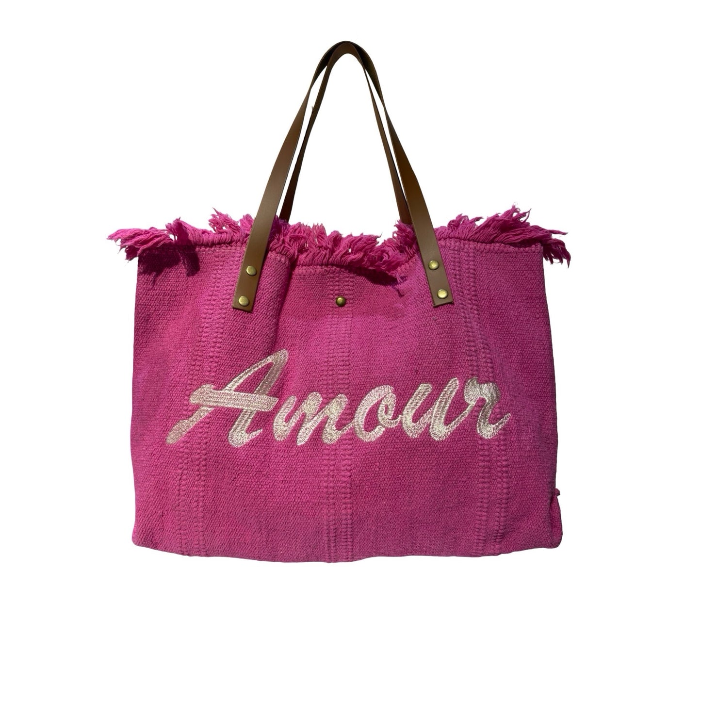 SAC COTTON GARNI CUIR AMOUR