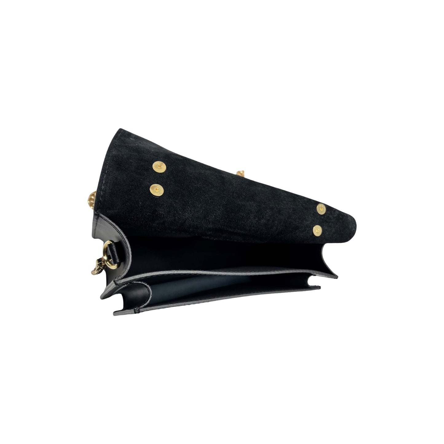 SAC BANDOULIERE CUIR LISSE CARLA NOIR