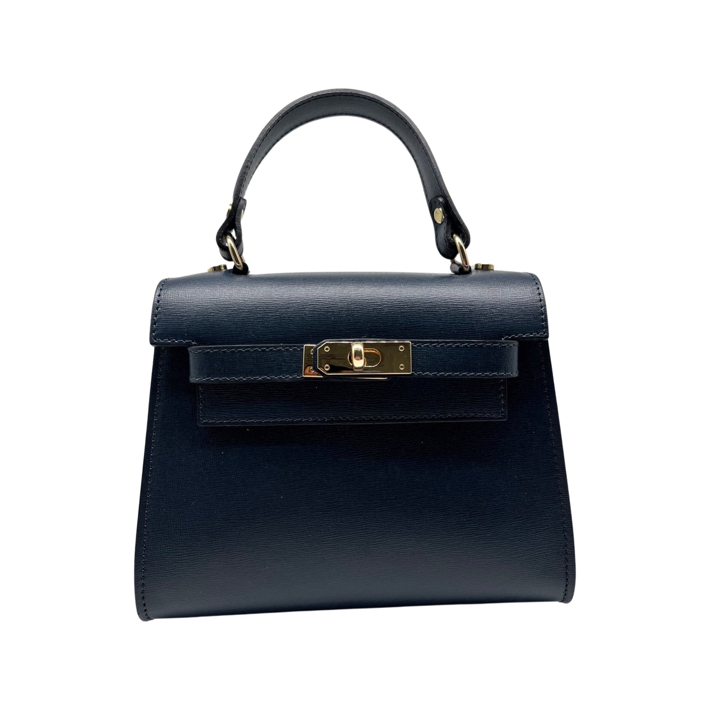 SAC PORTE MAIN CUIR SAFIANO JACQUELINE BLEU