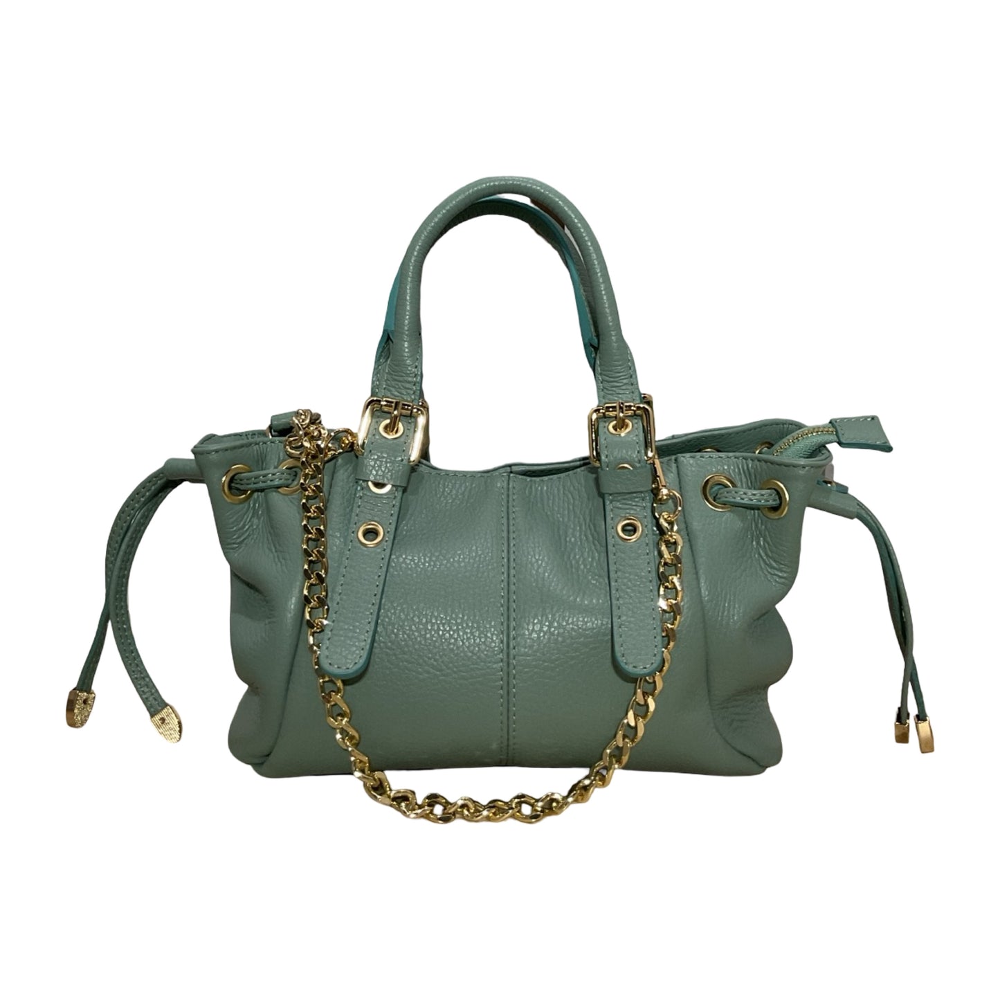 SAC CUIR GRAINÉ LACET MINI