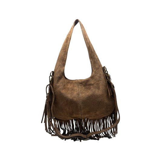 SAC CUIR SUEDE FRANGE PAULEA