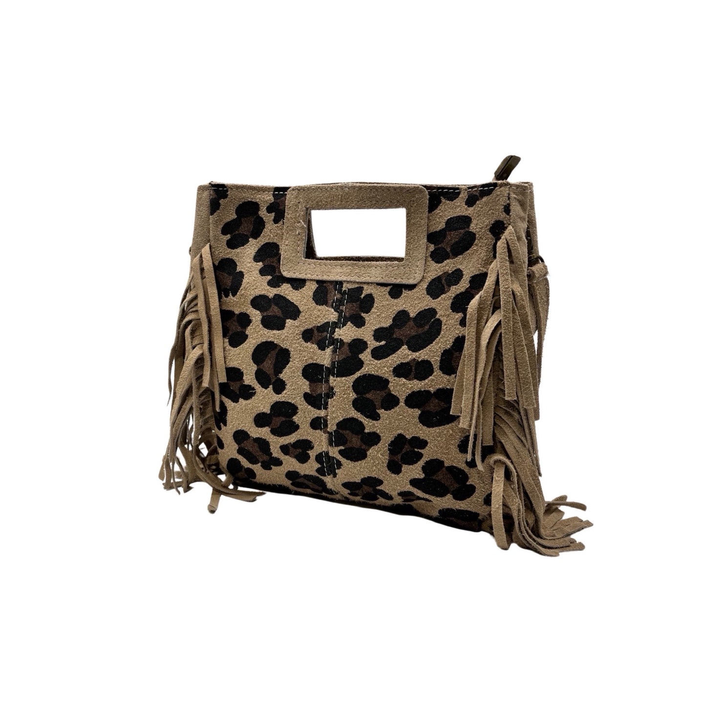 SAC CUIR DAIM MARION LEOPARD
