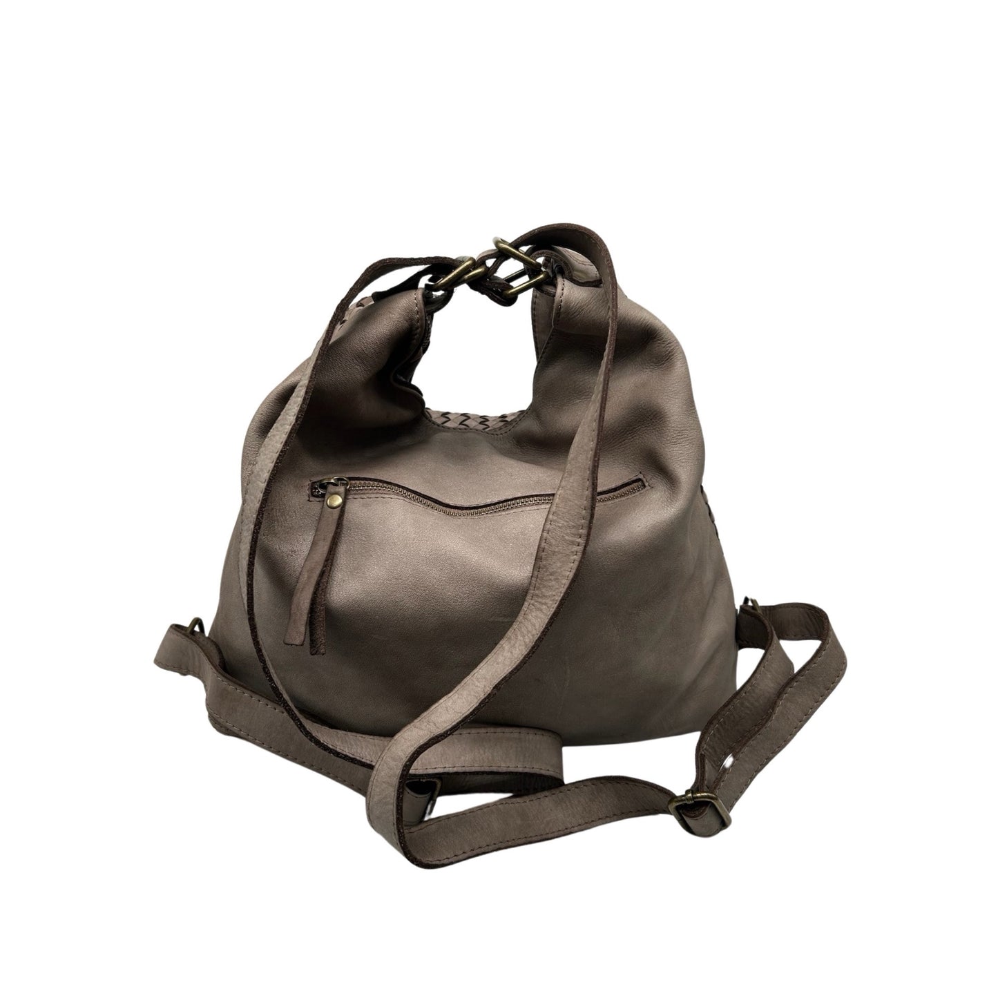 RUCKSACK AUS GEWASCHTEM NOEMIE-LEDER