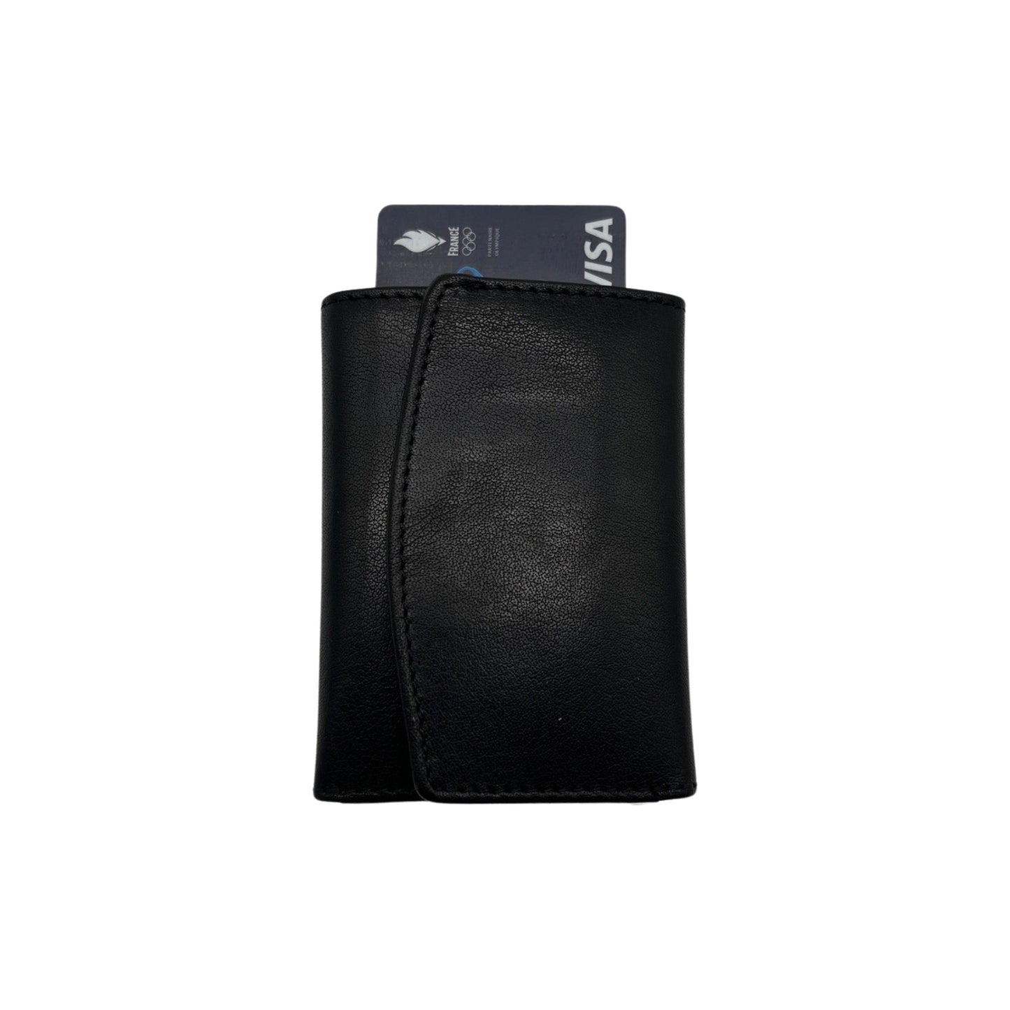 PORTE CARTE CUIR SAUVAGE CLEMENT NOIR