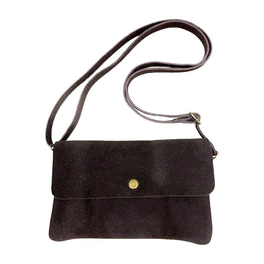 POCHETTE BANDOULIERE CUIR SUEDE